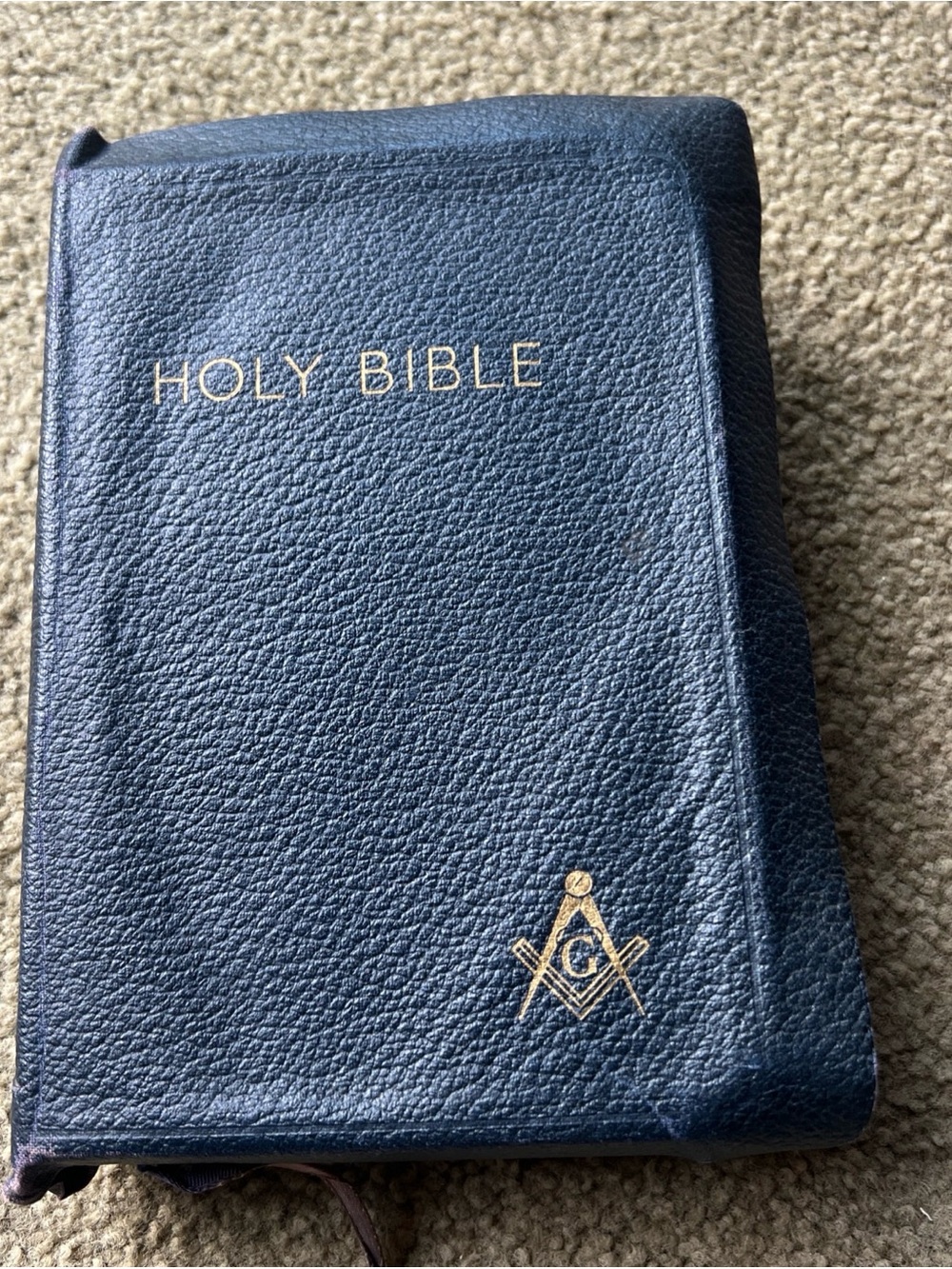 Masonic Holy Bible - Black Cover with Gold Lettering copyright 1925